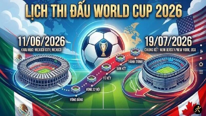 Lịch thi đấu World Cup 2026 được người hâm mộ quan tâm